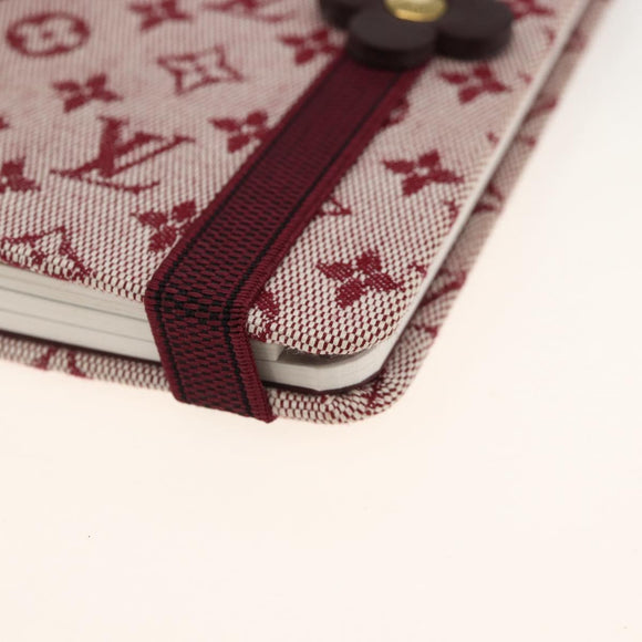 LOUIS VUITTON Monogram Mini Carnet MM Tagesplaner-Einband Rot R20834 Auth BA11370A