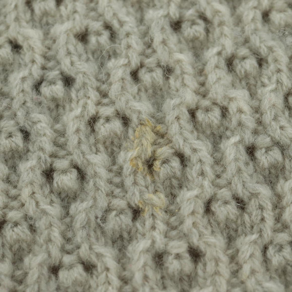 CHANEL COCO Mark Scarf Cashmere Beige Silver CC Auth BA11371V
