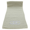 CHANEL COCO Mark Scarf Cashmere Beige Silver CC Auth BA11371V-2