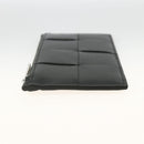 BOTTEGA VENETA MAXI INTRECCIATO Muntportemonnee Leer Zwart Zilver Auth BA11372V-3