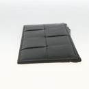 BOTTEGA VENETA MAXI INTRECCIATO Muntportemonnee Leer Zwart Zilver Auth BA11372V-4