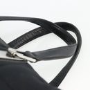 CHANEL Choco Bar Hand Bag Nylon Black Silver CC Auth BA11373-8