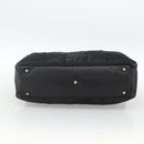 CHANEL Choco Bar Hand Bag Nylon Black Silver CC Auth BA11373-9