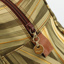 Salvatore Ferragamo Hand Bag Canvas Green Gold Auth BA11377-14