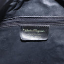 Salvatore Ferragamo Hand Bag Canvas Green Gold Auth BA11377-15