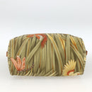 Salvatore Ferragamo Hand Bag Canvas Green Gold Auth BA11377-9