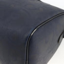 Christian Dior Trotter Canvas Hand Bag PVC Canvas Leather Navy Auth BA11379A-10