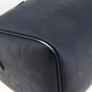 Christian Dior Trotter Canvas Hand Bag PVC Canvas Leather Navy Auth BA11379A-11