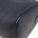 Christian Dior Trotter Canvas Hand Bag PVC Canvas Leather Navy Auth BA11379A-12