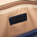 Christian Dior Trotter Canvas Hand Bag PVC Canvas Leather Navy Auth BA11379A-15