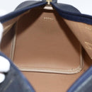 Christian Dior Trotter Canvas Hand Bag PVC Canvas Leather Navy Auth BA11379A-17
