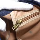 Christian Dior Trotter Canvas Hand Bag PVC Canvas Leather Navy Auth BA11379A-19