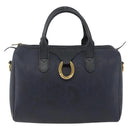 Christian Dior Trotter Canvas Hand Bag PVC Canvas Leather Navy Auth BA11379A-2