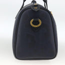 Christian Dior Trotter Canvas Hand Bag PVC Canvas Leather Navy Auth BA11379A-4