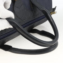 Christian Dior Trotter Canvas Hand Bag PVC Canvas Leather Navy Auth BA11379A-7