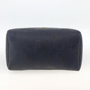 Christian Dior Trotter Canvas Hand Bag PVC Canvas Leather Navy Auth BA11379A-9