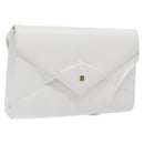 GIVENCHY Shoulder Bag Leather White Gold Auth BA1138-1