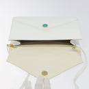 GIVENCHY Shoulder Bag Leather White Gold Auth BA1138-10