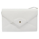 GIVENCHY Shoulder Bag Leather White Gold Auth BA1138-13