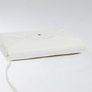 GIVENCHY Shoulder Bag Leather White Gold Auth BA1138-6
