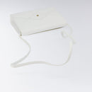 GIVENCHY Shoulder Bag Leather White Gold Auth BA1138-7