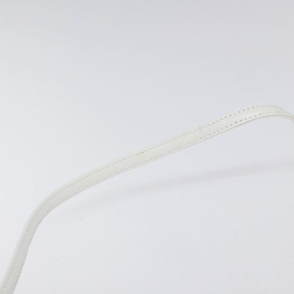 GIVENCHY Shoulder Bag Leather White Gold Auth BA1138