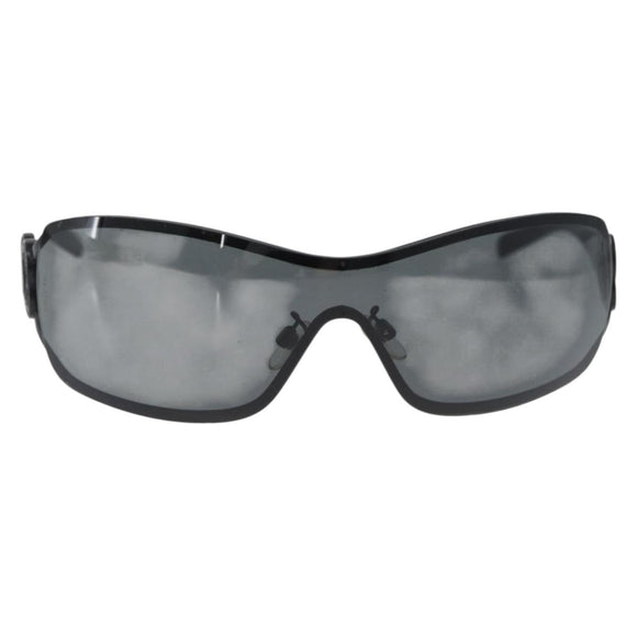 CHANEL Sunglasses plastic Black CC Auth BA11380