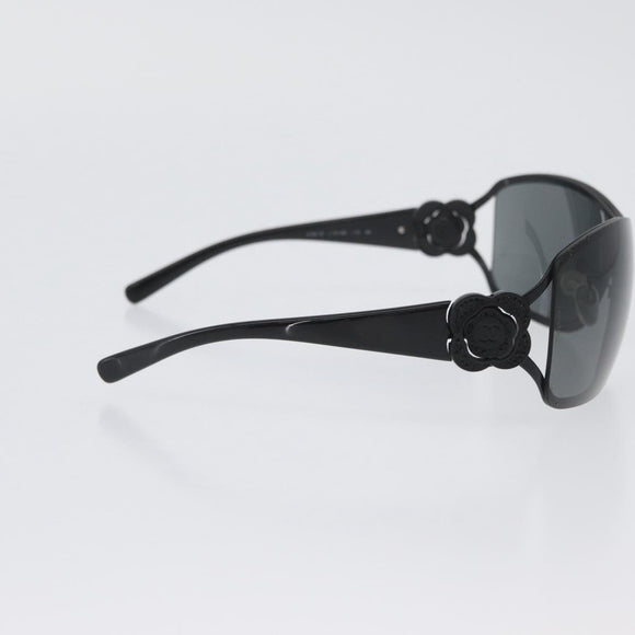 CHANEL Sunglasses plastic Black CC Auth BA11380