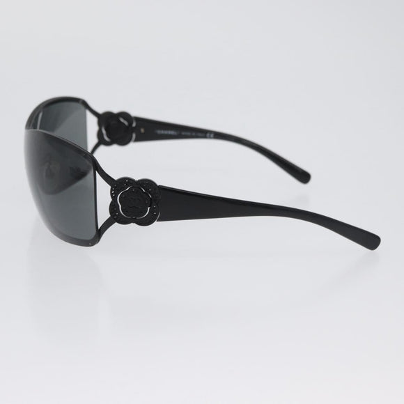 CHANEL Sunglasses plastic Black CC Auth BA11380