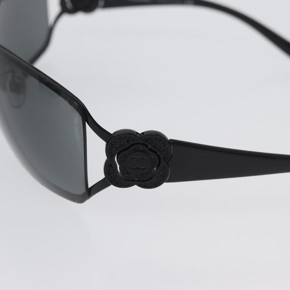 CHANEL Sunglasses plastic Black CC Auth BA11380