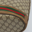 GUCCI GG Supreme Web Sherry Line Bag PVC Beige Gold 41 02 085 Auth BA11383-10