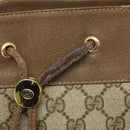 GUCCI GG Supreme Web Sherry Line Bag PVC Beige Gold 41 02 085 Auth BA11383-14