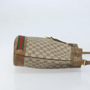 GUCCI GG Supreme Web Sherry Line Bag PVC Beige Gold 41 02 085 Auth BA11383-4