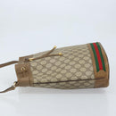 GUCCI GG Supreme Web Sherry Line Bag PVC Beige Gold 41 02 085 Auth BA11383-5