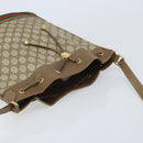 GUCCI GG Supreme Web Sherry Line Bag PVC Beige Gold 41 02 085 Auth BA11383-6