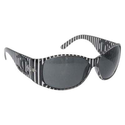 CHANEL Sunglasses plastic Black CC Auth BA11388