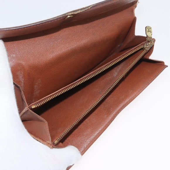 LOUIS VUITTON Monogram Wallet 2 Set LV Auth BA11389