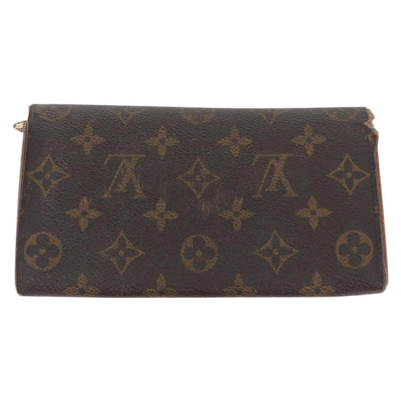 LOUIS VUITTON Monogram Wallet 2 Set LV Auth BA11389