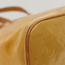 LOUIS VUITTON Monogram Vernis Houston Hand Bag Beige M91004 LV Auth BA1139-9