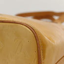 LOUIS VUITTON Monogram Vernis Houston Hand Bag Beige M91004 LV Auth BA1139-14