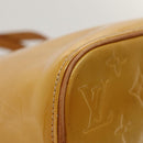 LOUIS VUITTON Monogram Vernis Houston Hand Bag Beige M91004 LV Auth BA1139-15