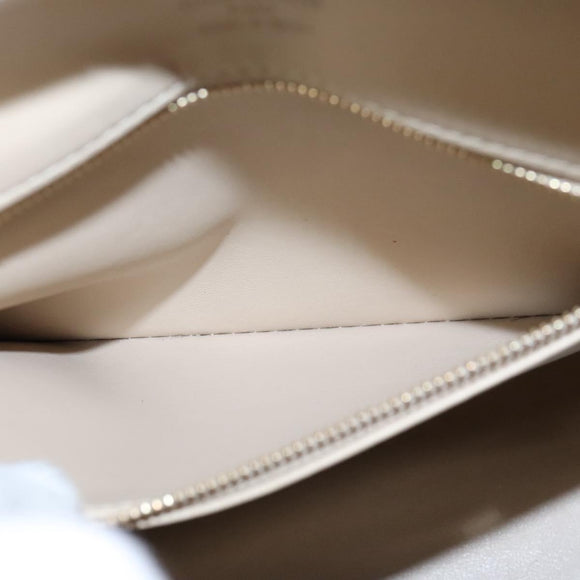 LOUIS VUITTON Monogram Vernis Houston Hand Bag Beige M91004 LV Auth BA1139