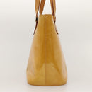 LOUIS VUITTON Monogram Vernis Houston Hand Bag Beige M91004 LV Auth BA1139-3