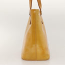 LOUIS VUITTON Monogram Vernis Houston Hand Bag Beige M91004 LV Auth BA1139-4