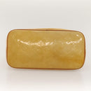 LOUIS VUITTON Monogram Vernis Houston Hand Bag Beige M91004 LV Auth BA1139-5