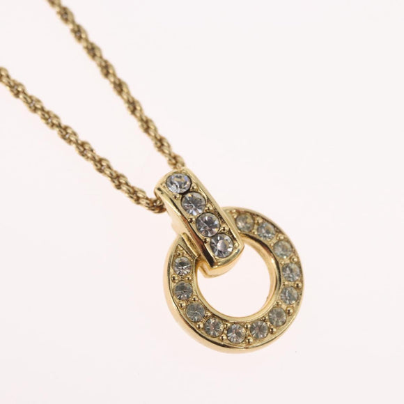 Christian Dior Necklace metal Gold Tone Auth BA11393