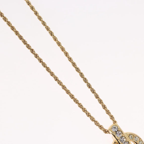 Christian Dior Necklace metal Gold Tone Auth BA11393