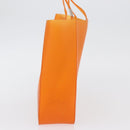 CHANEL Hand Bag rubber Orange CC Auth BA11394A-3