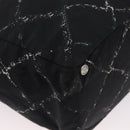 CHANEL New Travel Line Handtasche Nylon Schwarz Silber CC Auth BA11395-15