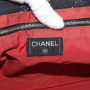 CHANEL New Travel Line Handtasche Nylon Schwarz Silber CC Auth BA11395-10